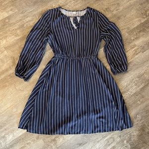 EUC Old Navy Pinstripe Long Sleeve Dress - Size Small